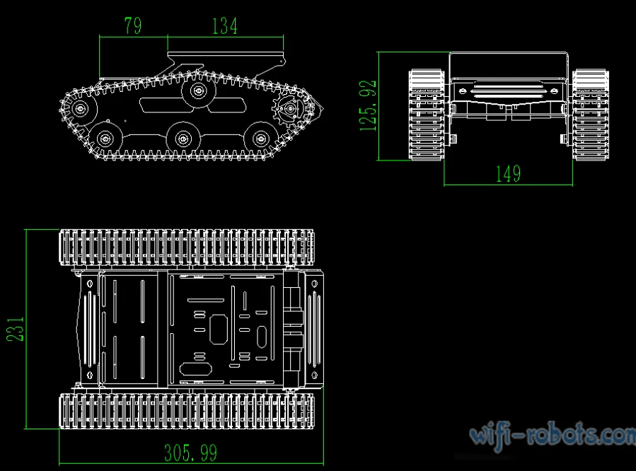 Wireless Wifi Robot Car chassis with motors Diy Tracked Crawler Caterpillar Track RC Toy Kit Chain Robotic Car Accessory