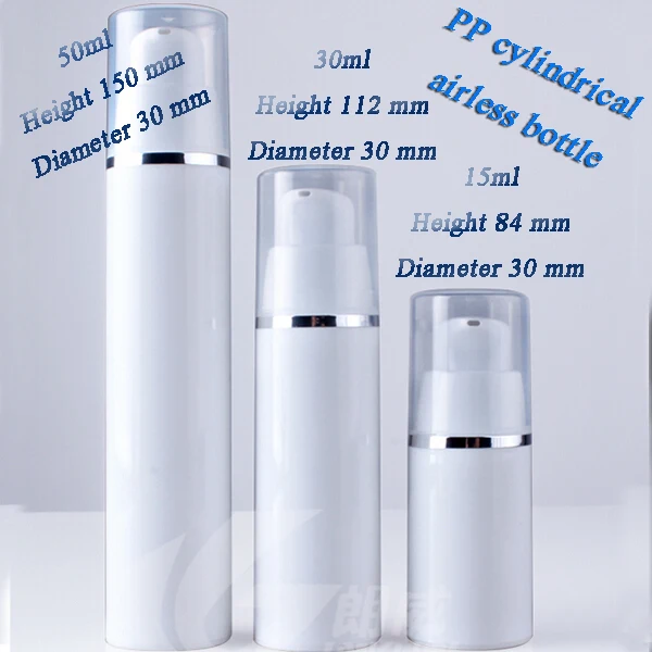 

Capacity 50ml 200pcs/lot white pump bottle,airless bottles for cosmetic packing