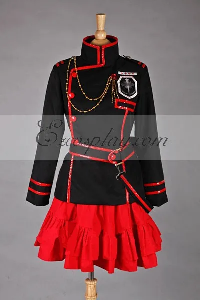 Japanese Anime Outfit D.Gray-Man Lenalee 3Rd Uniform Cosplay Costume E001