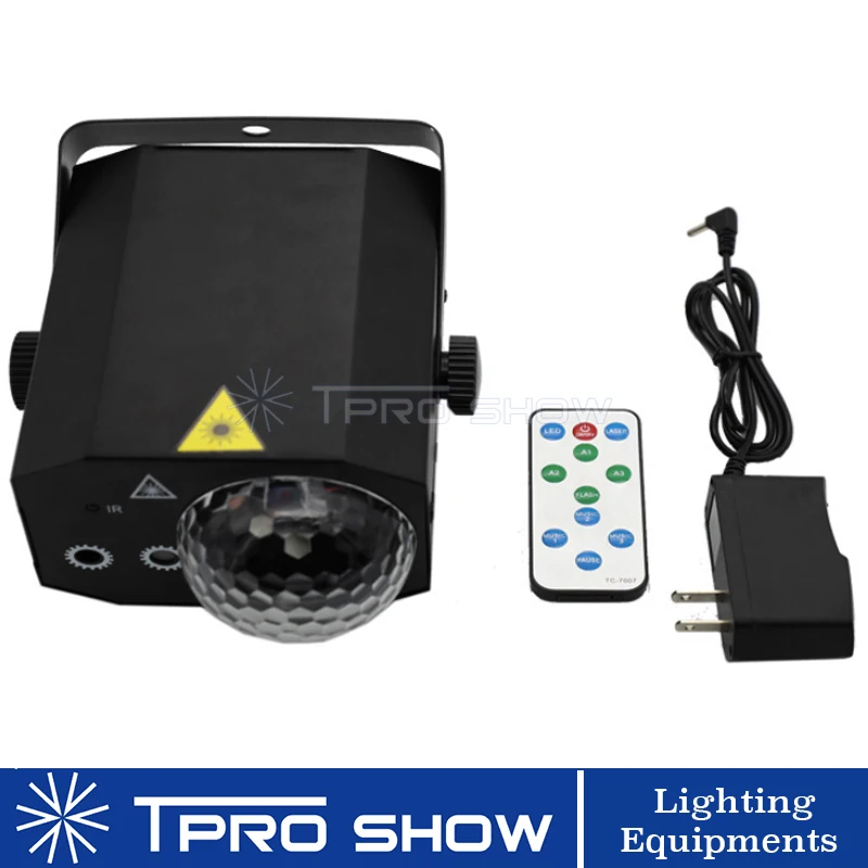 2in1 Laser Light RGB LED Disco Ball Stage Lighting Effect Music Remote Control RG Lazer Projector Mini For DJ Disco Stage Club