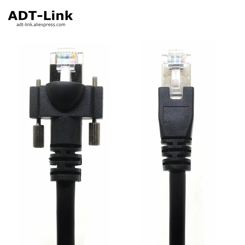 RJ45 To RJ45 GIGE Cable With Screw Mount Gigabit Ethernet Industrial Digital Camera Cables Flexibility and resistance to Bending