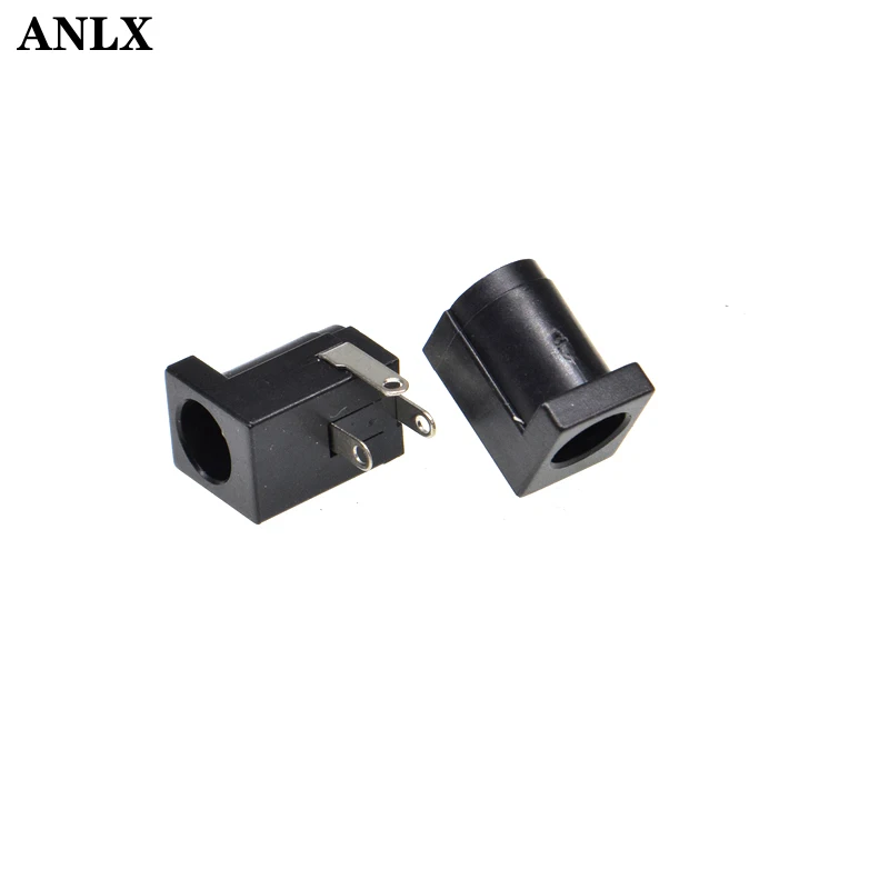 10PCS/Lot DC-005 Black DC Power Jack Socket Connector DC005 5.5*2.1mm 5.5*2.5 2.1 socket Round the needle