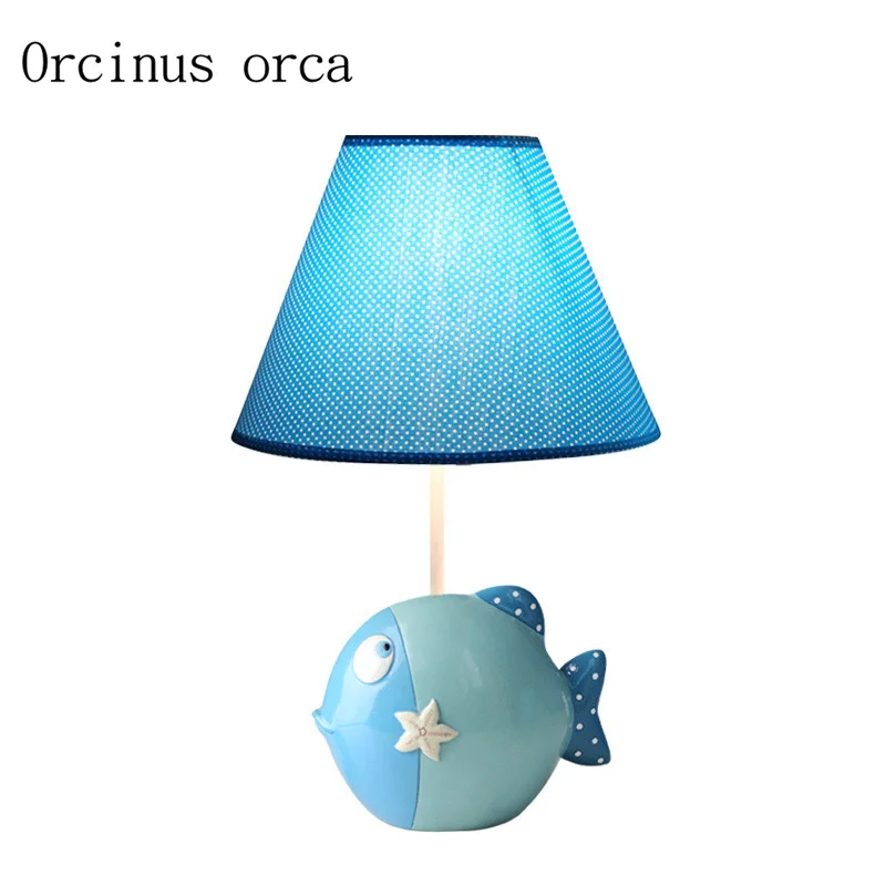 Cartoon creative fish desk lamp children's room Princess  girl's bedroom bedside lamp lovely animal LED lamp free shipping