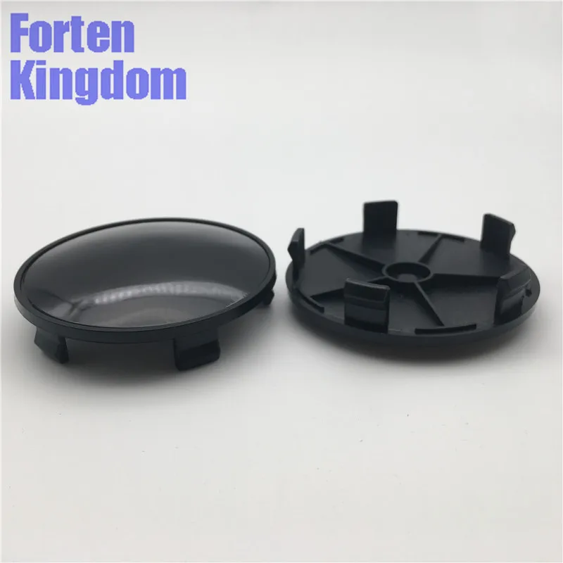 Forten Kingdom 4 Pieces Car 68mm ABS Black Universal Blank Custom Wheel Hub Centre Center Caps Cover