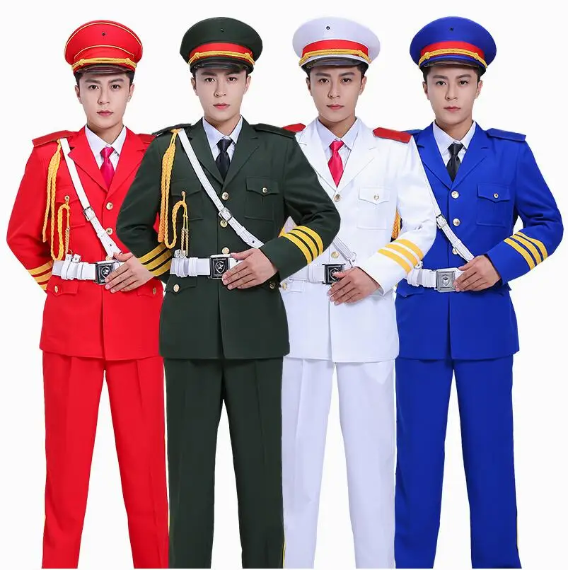 Institutions honour guard public functionary Chorus Performance Military Clothing Flag Raiser Clothes National Flag male Uniform