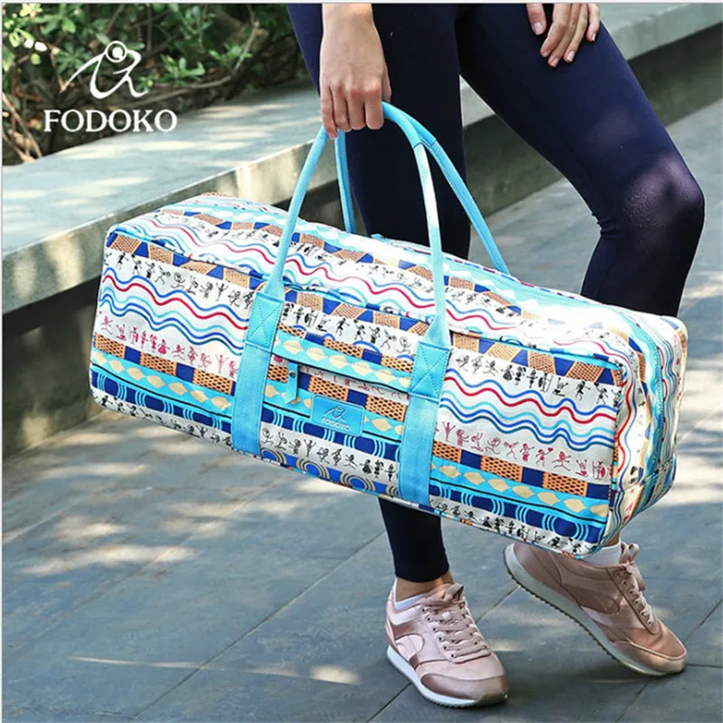 Canvas Large Sports Bag For Women Fitness Bag Yoga Mat Bag Yoga Bag Yoga Pilates Mat Case Sport Fitness Carriers For <10mm