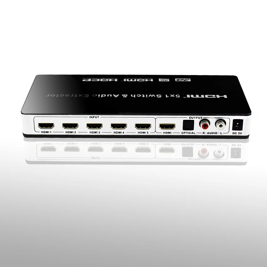 Conmutador Compatible con HDMI, Extractor de Audio HD 5x1, 4K x 2K, 3D ARC Audio, EDID setting 7.1ch/ADV/2CH