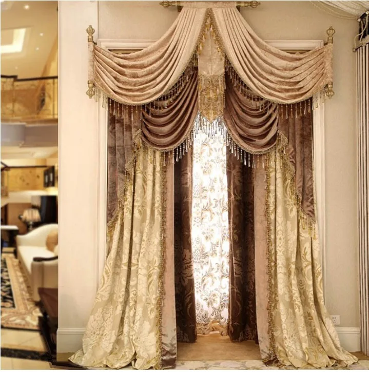 Velvet  curtain valance  window curtains Custom blind Ready screens pannel cortinas Beaded curtains1834