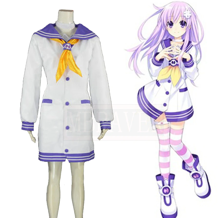 

Hyperdimension Neptunia Mk2 Nepgear Purple Sister Christmas Party Halloween Uniform Outfit Cosplay Costume Customize Any Size