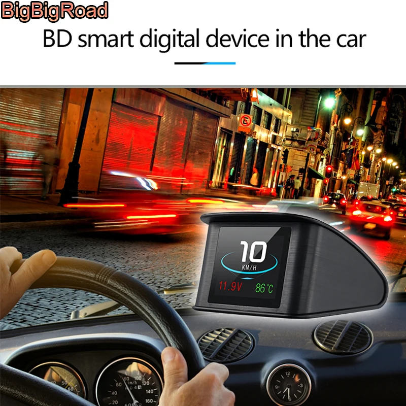 

BigBigRoad Car Hud OBD2 Проектор на ветровое стекло Проекционный дисплей для Nissan Note Almera Teana Maxima Tiida Pulsar Patrol Y62 Armada