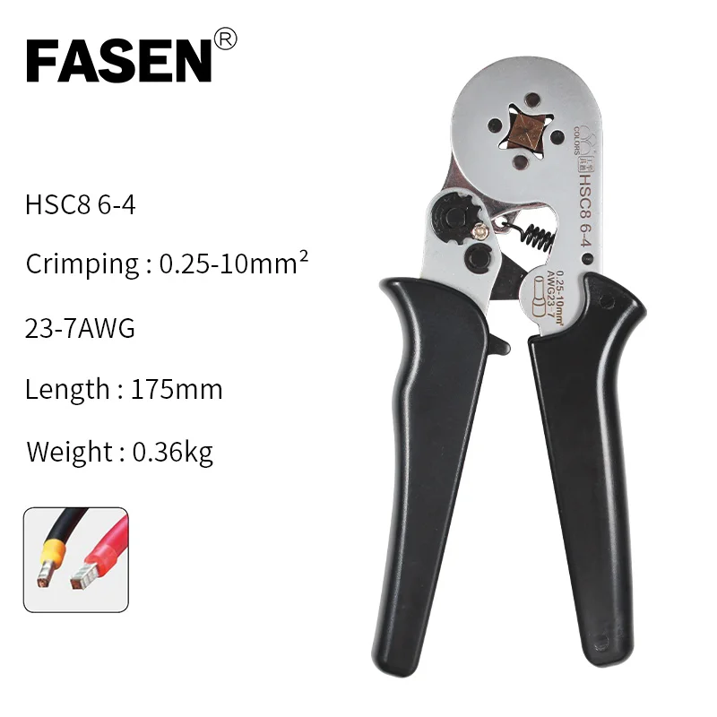 6-16mm 10-5 AWG High Quality Precision Wire Connector Crimp Pliers VE Tube Bootlace Terminal Tool  HSC8 6-4 6-6 16-4