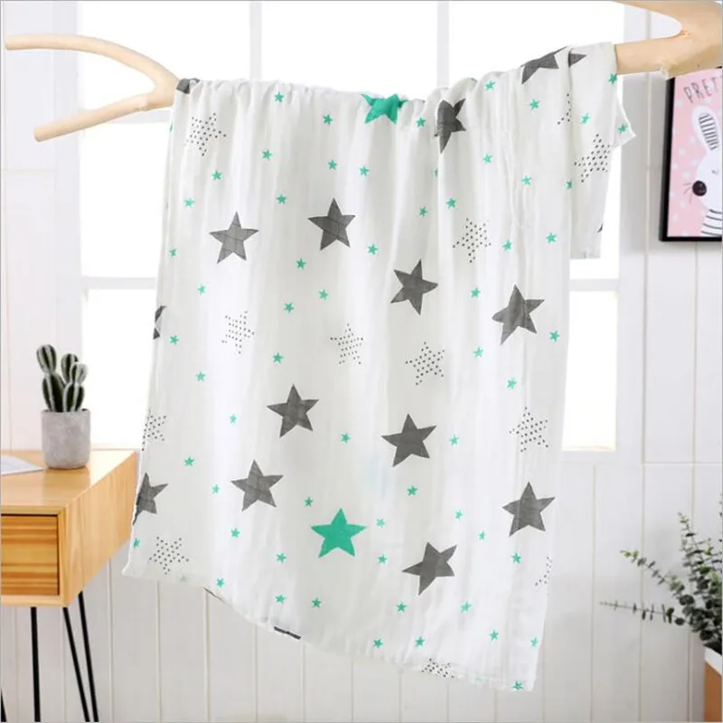 Baby Muslin Blanket Infant Swaddle Wrap Cotton Soft Baby Bath Towel Swaddle Blankets Newborn Photography Accessories 120*150cm