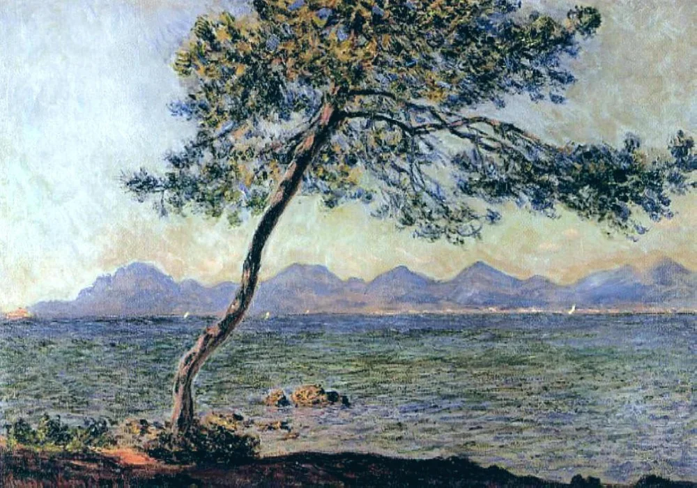 100% handmade Claude Monet Oil Painting Reproduction on Linen canvas,at-cap-d-antibes,museum quality