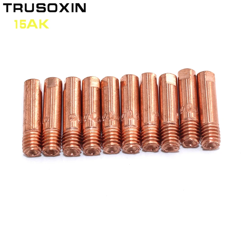 20pcs15AK الشعلة/بندقية المواد الاستهلاكية MIG سلك لحام كهربائي نصائح لآلة لحام MIG مع 1 صندوق نعرات Neeles