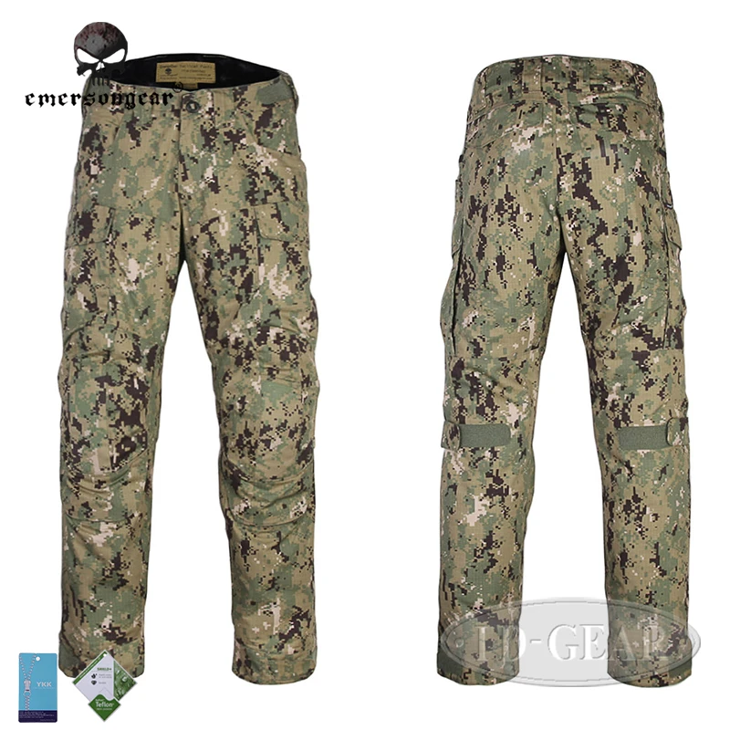 Emersongear-Combat Assault Pants, Airsoft Military Tactical Bdu Trousers, Knee Pad, Aor2 EM9315A2