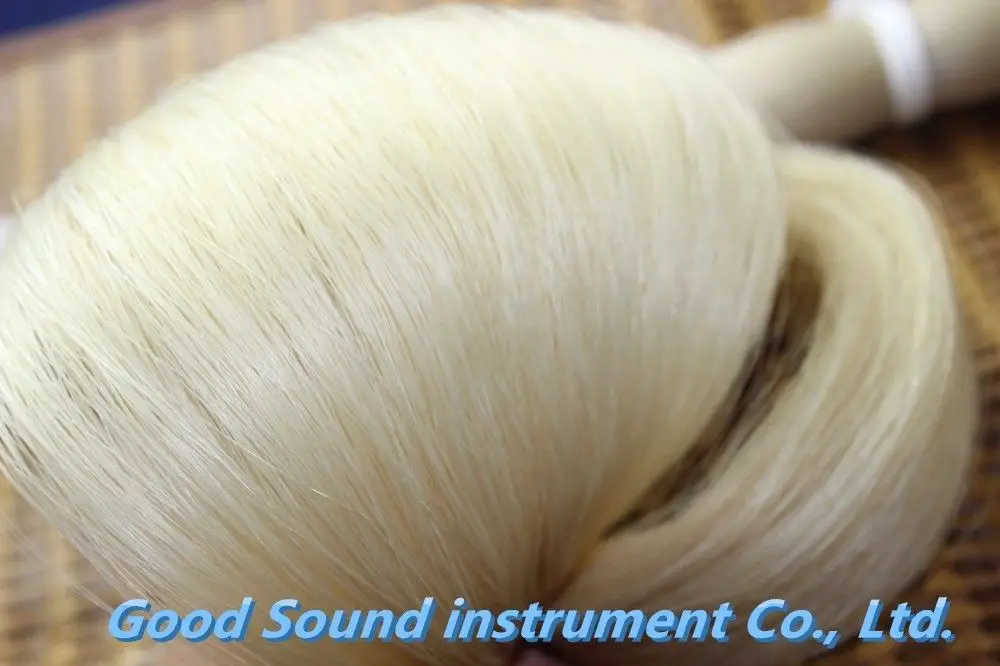 250g  AAAA 60-65cm white Bow Hair Breeding Horsetail Qintail Bow Hair Whisk Embroidery Handicraft Woven Lining Hair