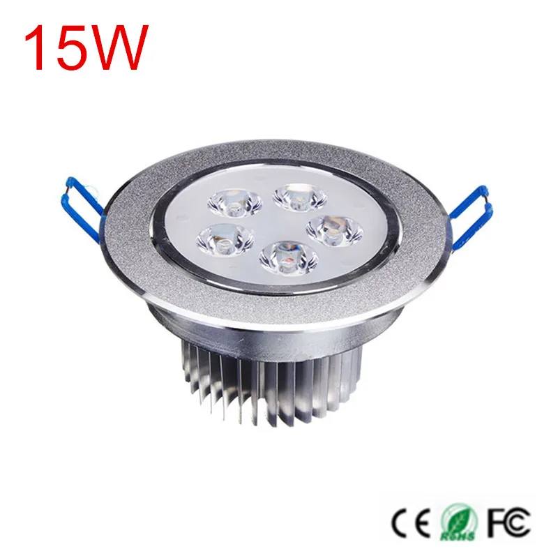 1Pcs 15W AC85V-265V 110V / 220V LED Ceiling Downlight Recessed LED Wall lamp Spot light With LED Driver indoor light High power