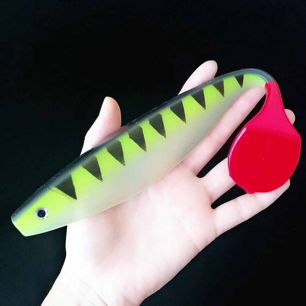 Swolfy 25cm/71.5g Deep Sea Big T Tail Fish Plastic Soft Fishing Lure Silicone Bait Wobbler for Pike Carp Fishing Pesca