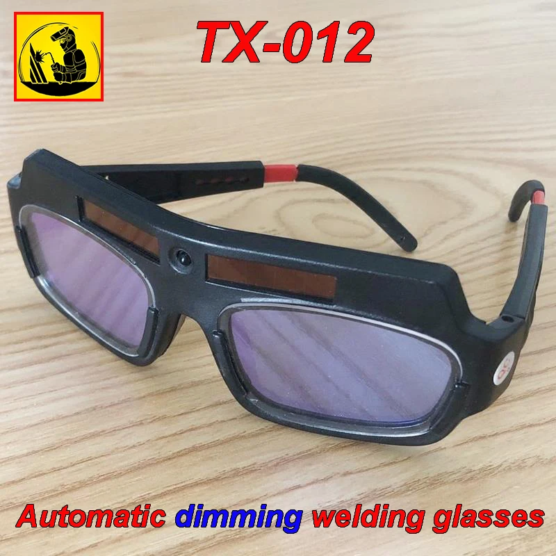 TX-012 Solar energy Automatic dimming Welding glasses Double layer rapidly Lightening goggles welding gas cutting Safety goggles