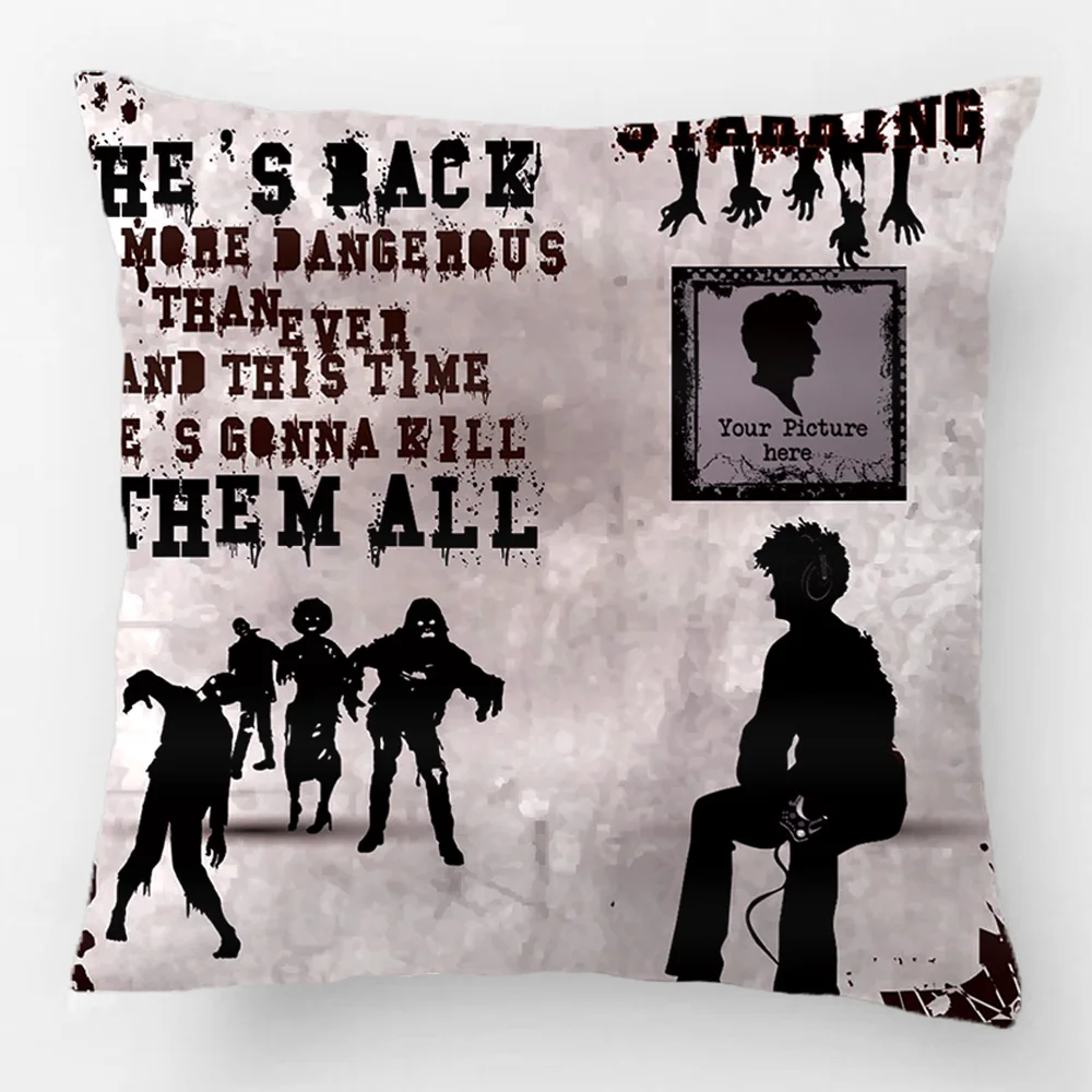 Movie Poster Zombie Murderer Throw Pillow Case Decorative Cushion Cover Pillowcase Customize Gift By Lvsure For Car Sofa Seat