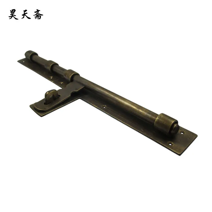 

[Haotian vegetarian] bronze Chinese antique copper bolt latch wooden door latch King HTH-142