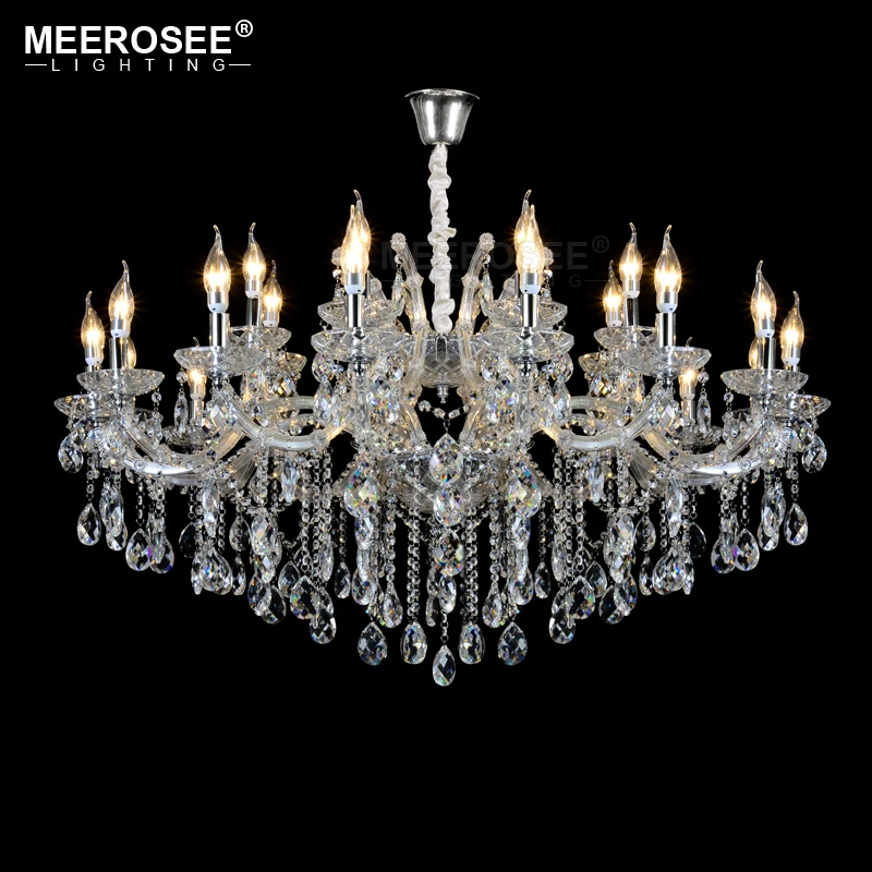 Modern Crystal Chandelier Light Luxurious Maria Theresa Chrome Pendant Lamp for Villa Hotel Project Hanging Home Lighting