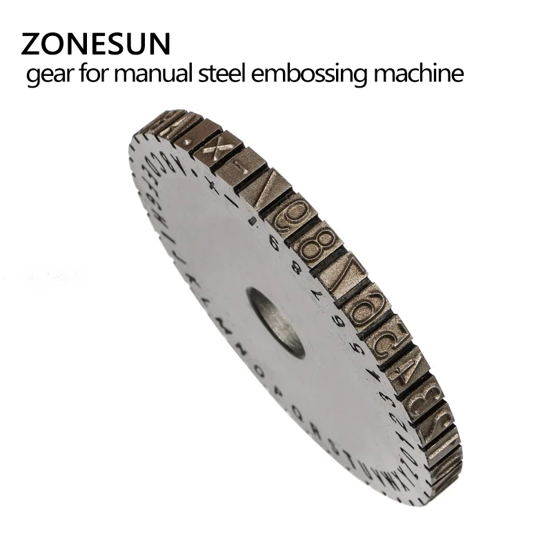 ZONESUN präge machine1 getriebe für manuelle stahl label gravieren werkzeug