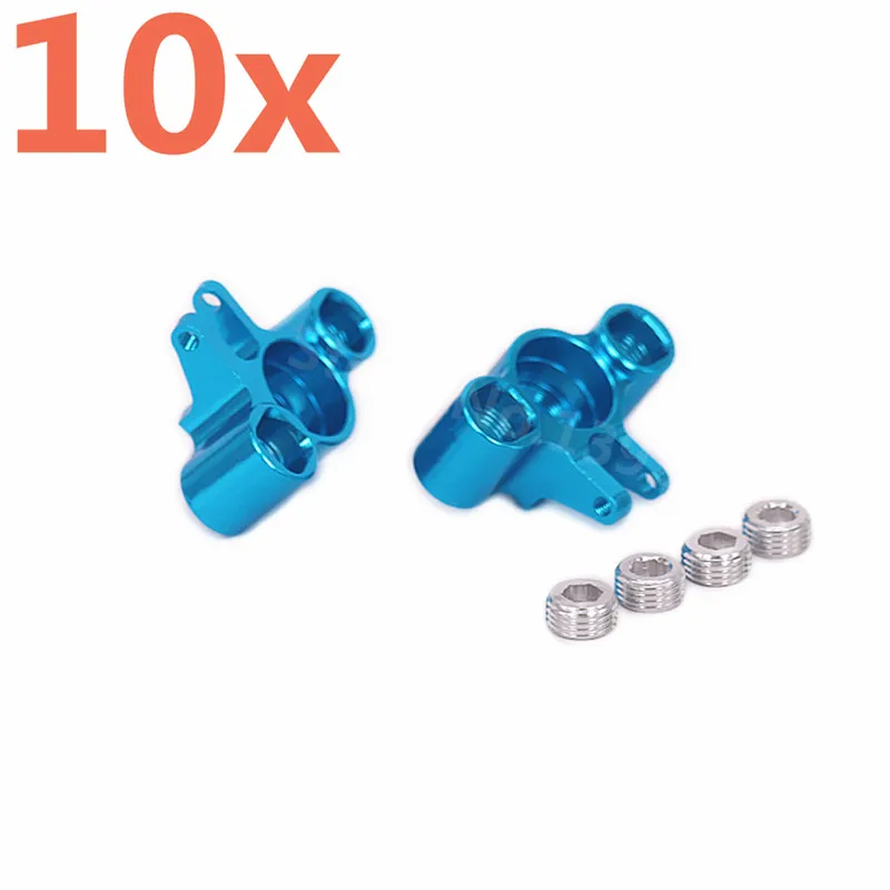 10 Pieces Aluminum Alloy Upgrade RC Car Parts Steering Hub Carrier(L/R) Axle Carrier TRA7034 For Rc Hobby Car 1/16 Traxxas Slash