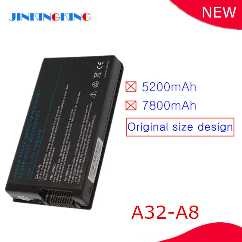 

New A32-A8 Laptop battery For Asus A8 A8A A8Dc A8E A8F A8Fm A8H A8He A8J A8Ja A8Jc A8Je A8Jm A8Jn A8Jp A8Jr A8Js A8Jv A8Z N80