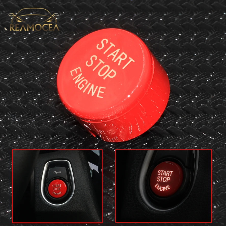 Reamocea Engine Start Stop Button Push Switch Cover Cap New Replacement For BMW F Series 1 2 3 4 5 6 7 Series X1 X3 X4 X5 X6 F10