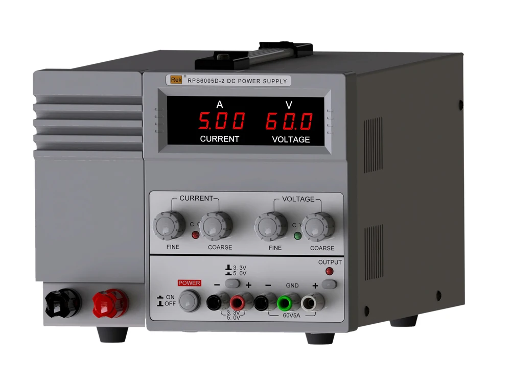 

New America Rick RPS6005D-2 с 3,3 V / 5V / 1A фиксированным выходом 0-60V/5A, цифровой источник питания постоянного тока