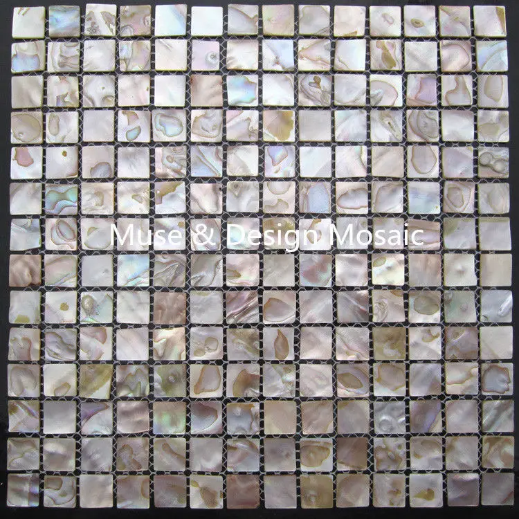 20mm Natural   Iridescent Oyster Shell Mother of pearl mosaic tile for kitchen backsplash shower bathroom living room wall stick