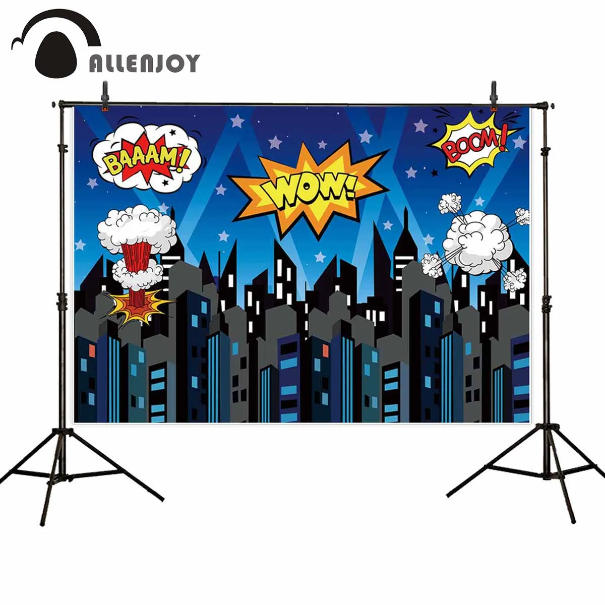 

Allenjoy background photo building explosion boom night stars decoration photographic photophone backdrop fotografia photopcall