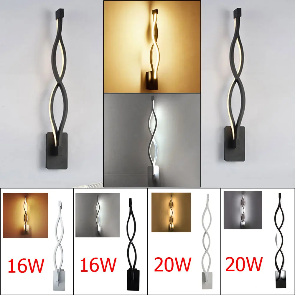 High Brightness LED wall Light mirror lamp Fixture Wave Acrylic LED White Lamp for Living Dining room corridor Lighting Dropship