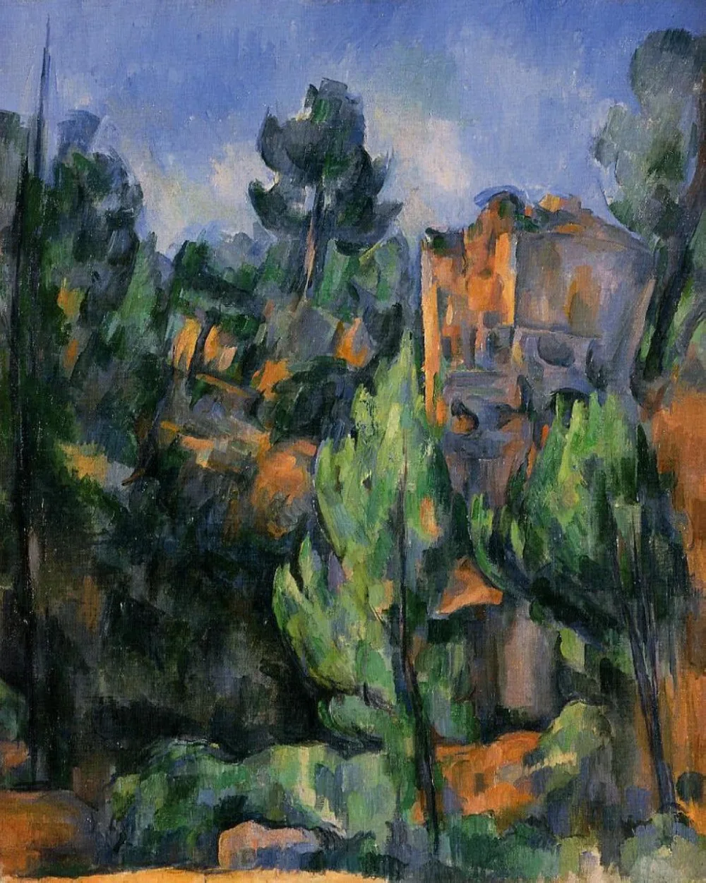 oil paintings,Handmade Oil Painting Reproduction on linen canvas,bibemus-quarry-1898 by paul Cezanne,landscape oil painting