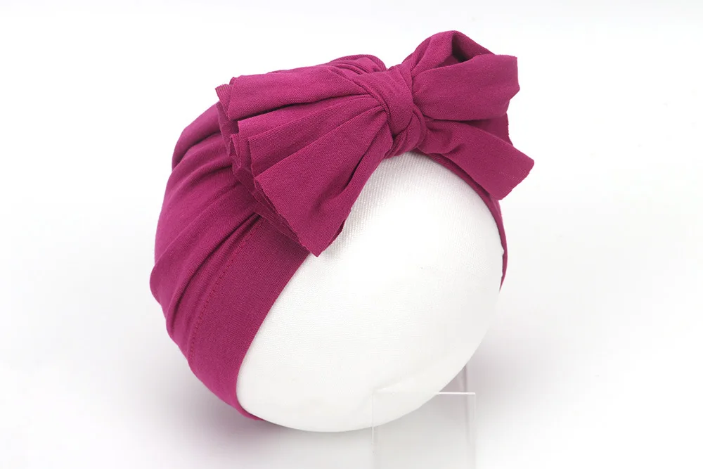 Baby Girls Messy Knot bow Turban Hat, Top Knot Cotton Turban Head Wrap, Baby Shower Gift