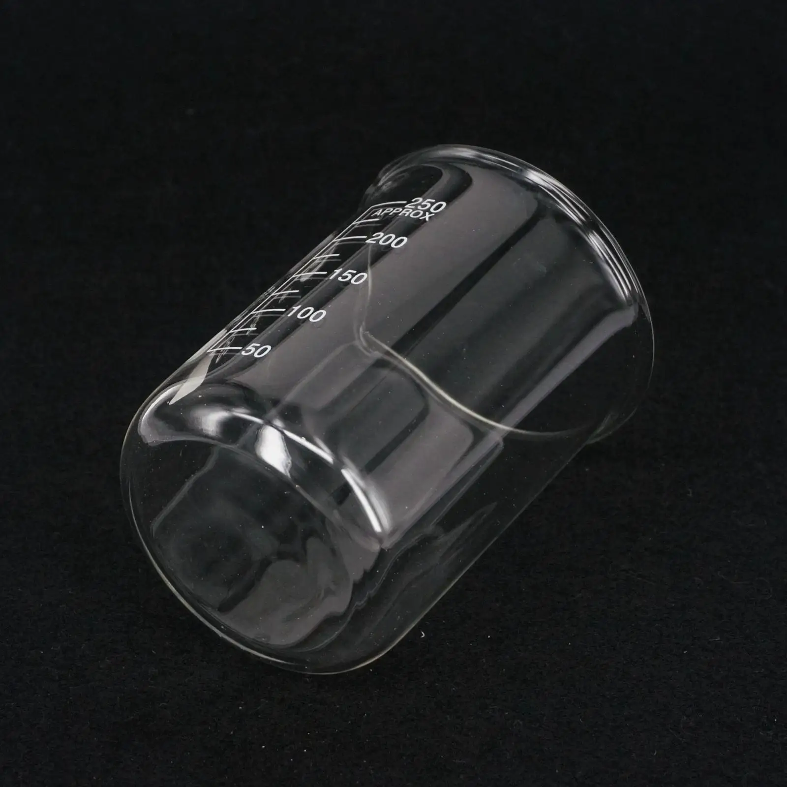 Bécher de forme basse pour la chimie, verrerie en verre borosilicaté Transparent, épais avec bec, de 250ml