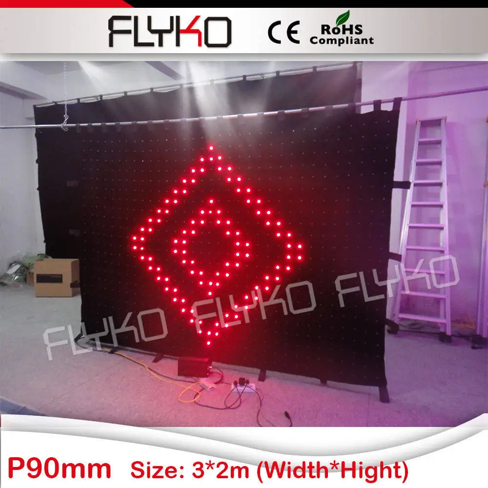 

led light DJ curtain 2x3m P9 with DMX control