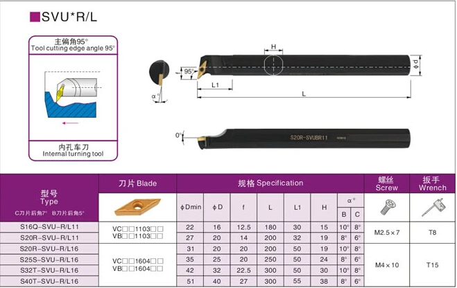 1 pcs 16mm 20mm 25mm 32mm svubr11 svubr16 svubl11 svubl16 svucr11 svucr16 svucl16 오른쪽/왼손 cnc 선반 도구