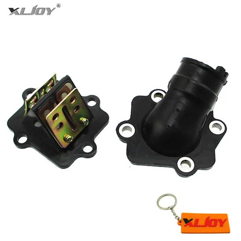 XLJOY Reed Valve Assembly + Carburetor Intake Manifold For 50cc JOG 50 MINARELLI YAMAHA 2-STROKE Scooter 50cc Zuma 50