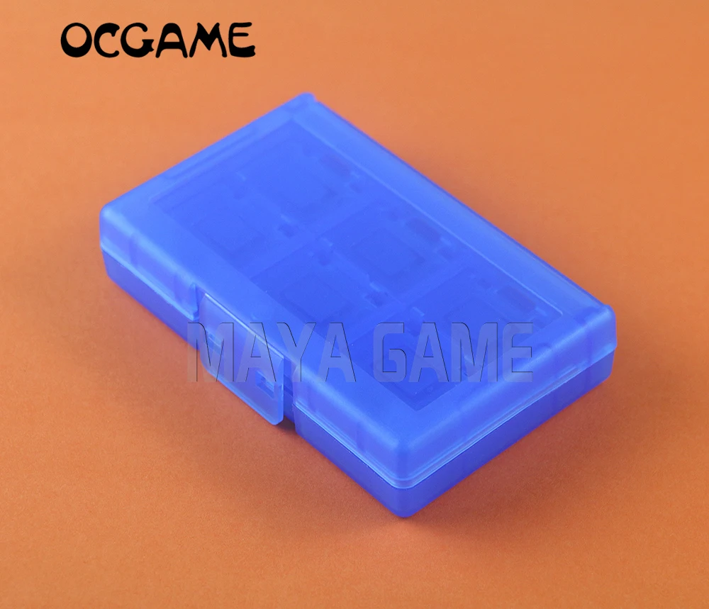 1pc blue Storage Box 24 Slot Game Card Hard Cartridge Case w/ 2 slot TF Cards Holder for Switch NS NX Game cards