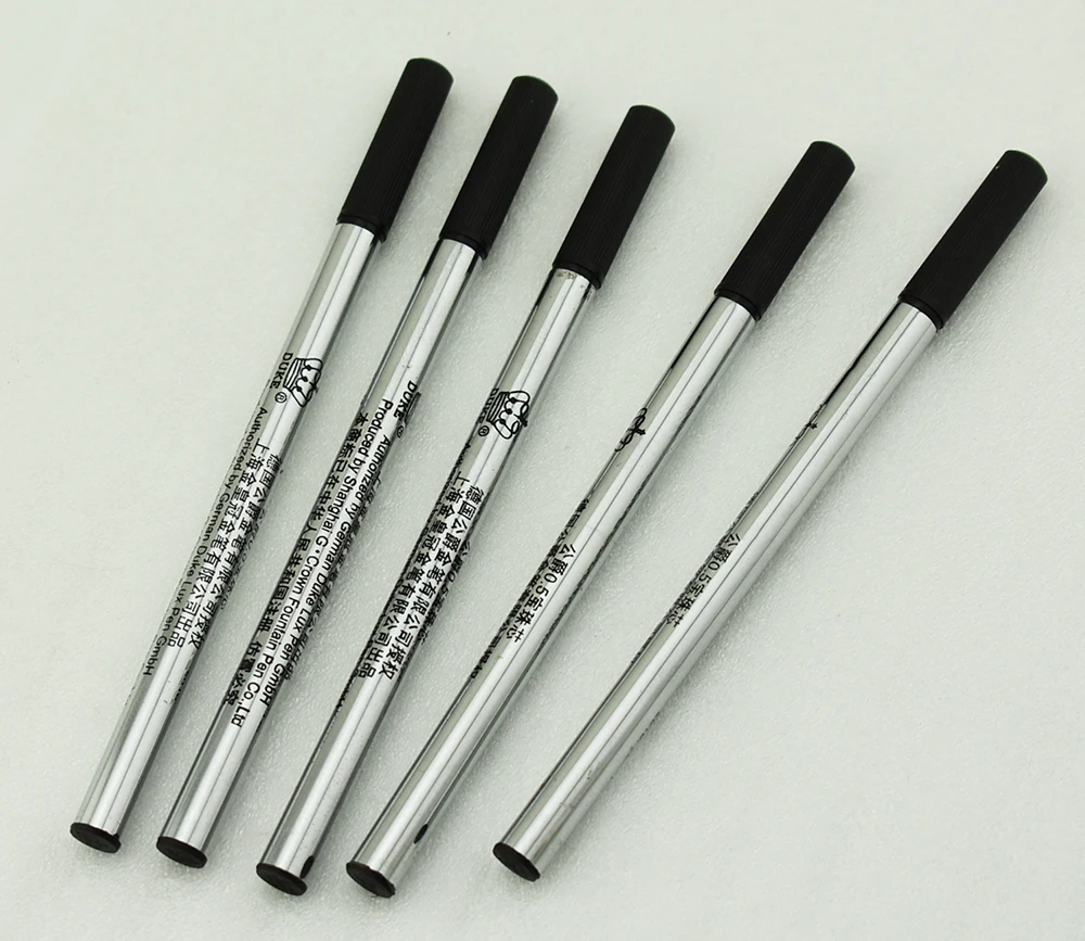 

5 PCS Duke Rollerball Pen Black Ink Refills 0.7mm, Push Type , 110 mm