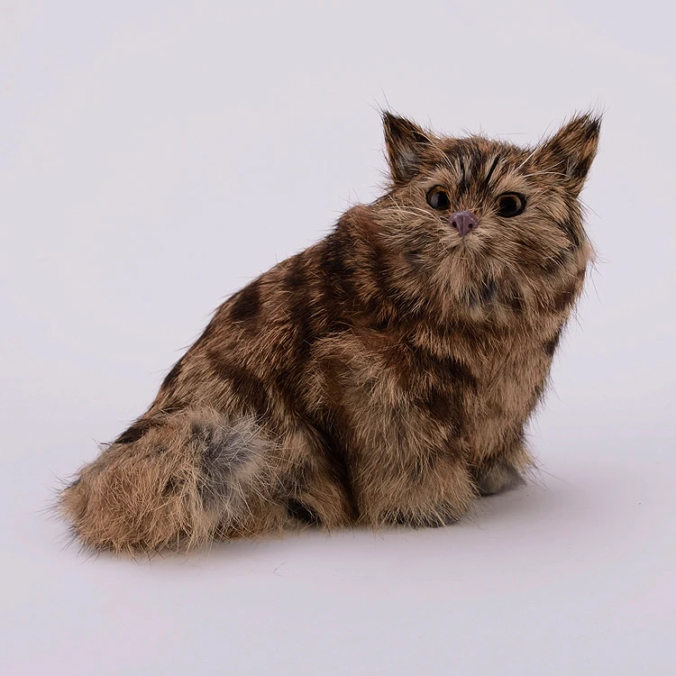 

Lifelike Gray Voice Cat Doll Simulation 15x9x13cm Soft Plush Toy for Kids And Cat Lovers