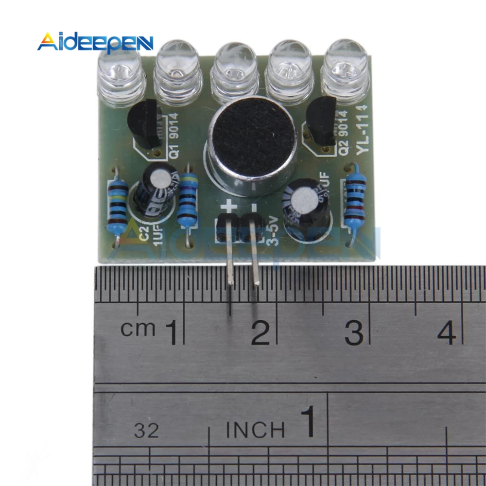 Lampe mélodieuse LED avec contrôle du son, production électronique, kits de bricolage, suite de circuits intégrés, tension 3V-5.5V