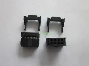 FREE SHIPPING 100PCS/LOT FC-8P 2x4P 2.54mm IDC Socket With Strain Relief , ISP / JTAG Plug Conector