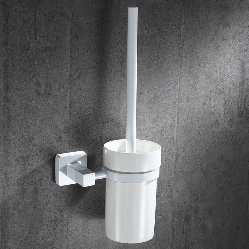 

Stainless Steel Toilet Bowl Brush and Holder for Bathroom Storage - Classic Black, Sturdy, Deep Cleaning, Wall Mounted