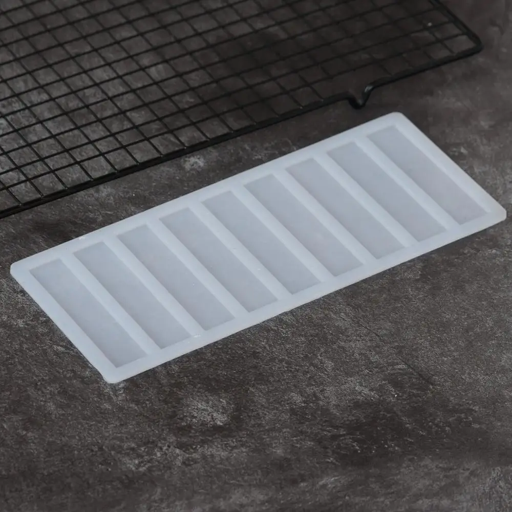 Strip Shape Silicone Mold Cake Decorating Tools Strips Bar Shape Chocolate Transfer Sheet Mould Baking Stencil Chablon