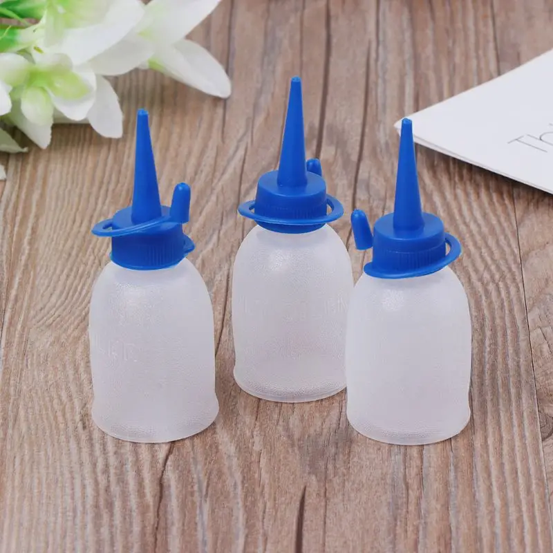 10Pcs Plastic Squeeze Bottle Small Squirt Jet Sauce Condiment Ketchup Mayo Oil kits