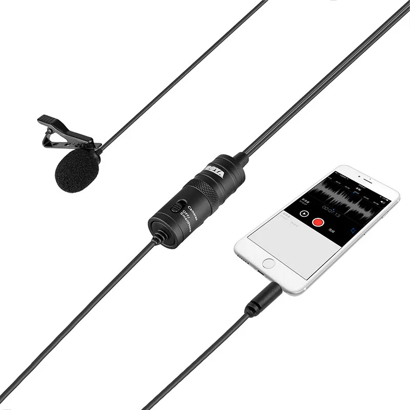 

BOYA BY-M1 Mic Lavalier Recording Microphone for Smartphone iPhone X XR XS Max 8 plus Huawei mate 20 Phone DSLR Camera Interview