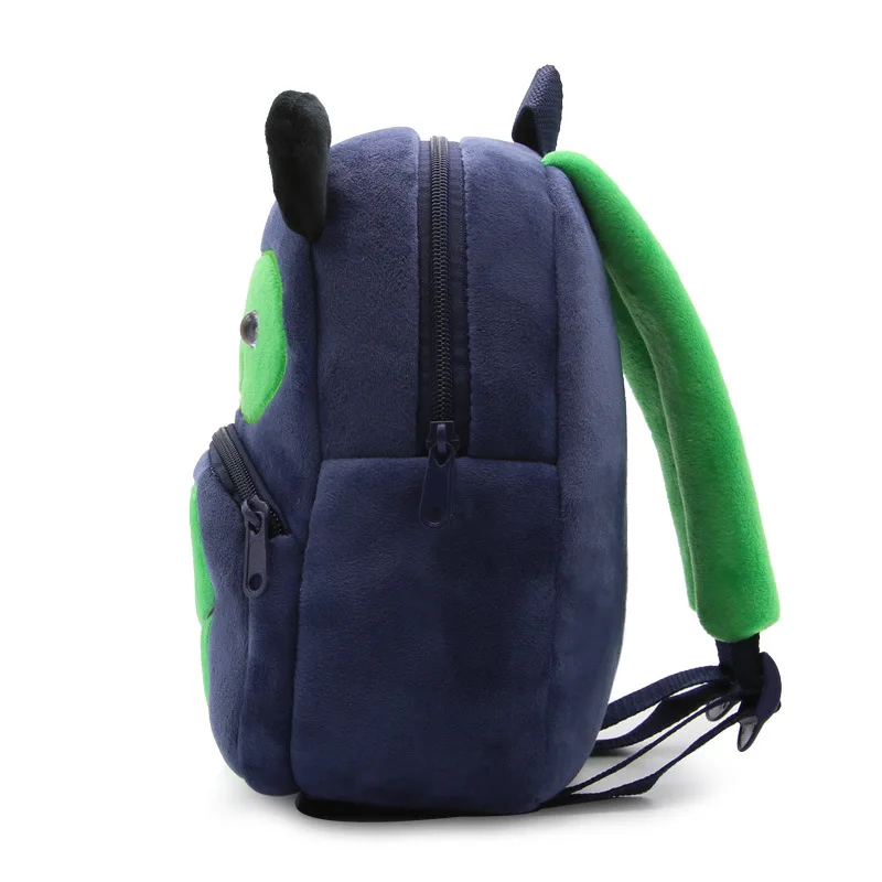 Mochila escolar para niños, diseño de orangután de dibujos animados, tela de felpa suave y acogedora para niños pequeños, juguetes para niños de guardería, bolsa escolar